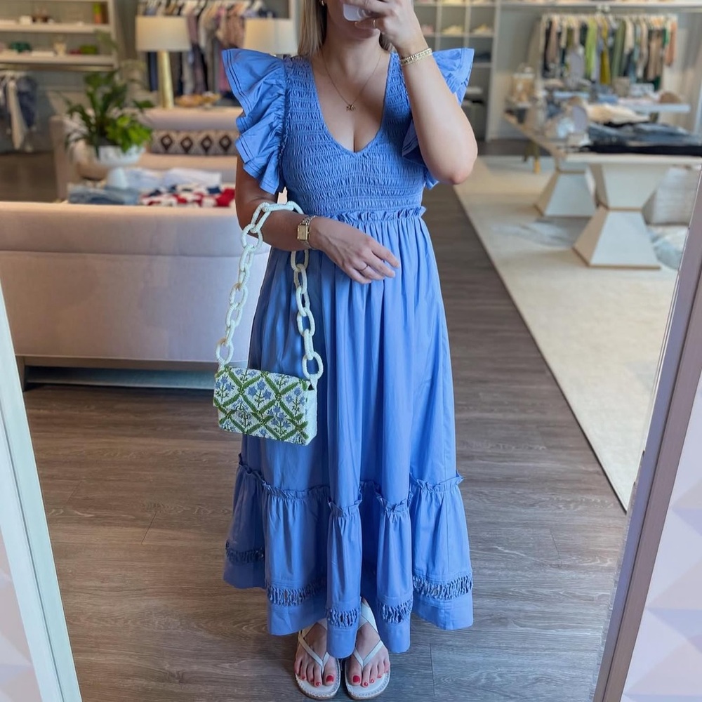 New! CleoBella ruffle sleeve maxi dress